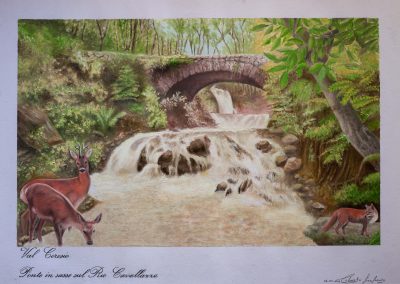 Ponte in sasso sul rio cavallazza